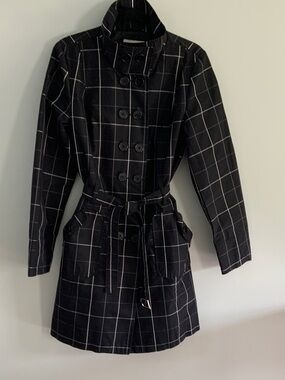 Merona Black Lined Coat with Black Label